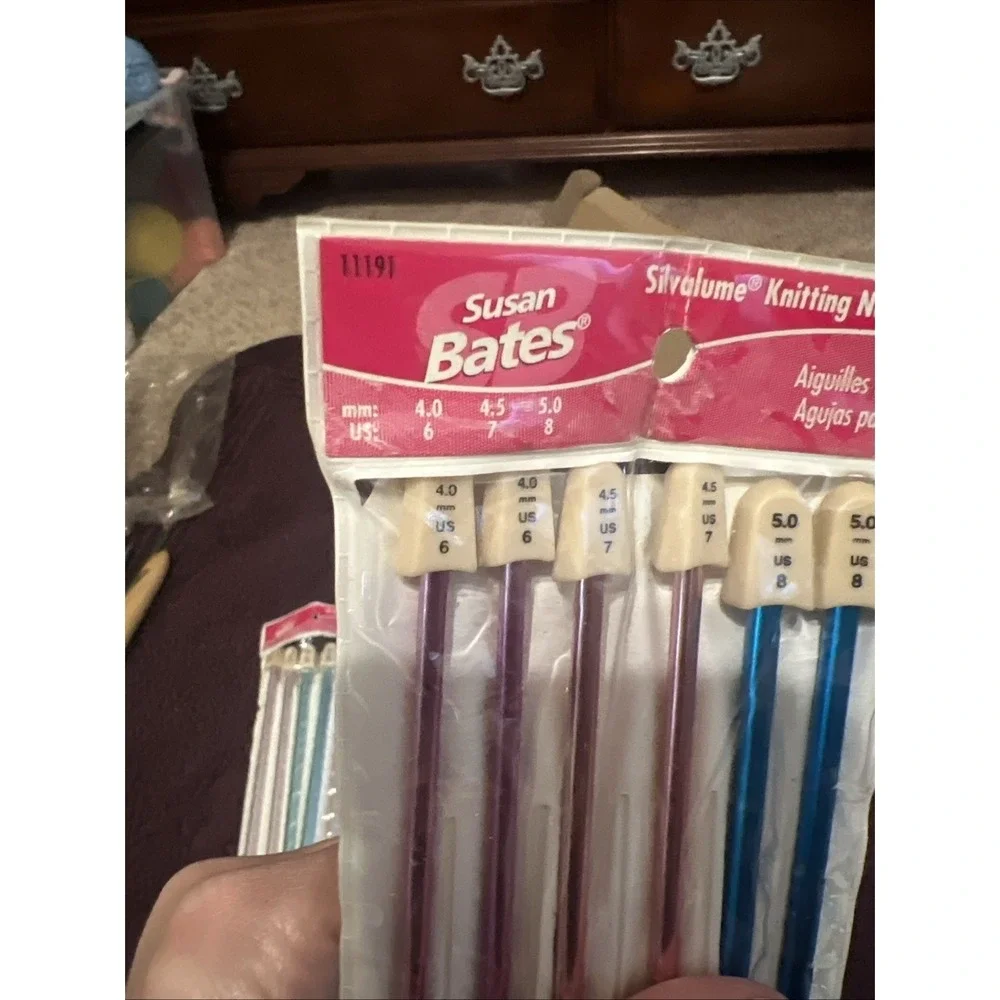 Vintage Susan Bates Silvalume Knitting Needle Sets 11191 11192 11193 Lot of 3